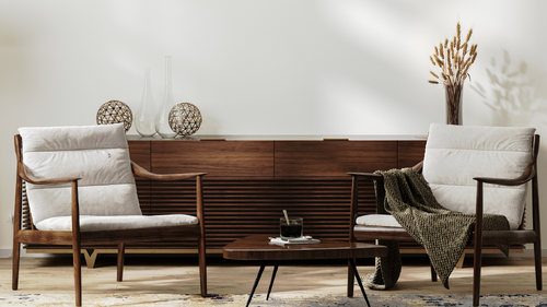 LIVING ROOM WITH WOODEN FURNITURES BY SHCHERBAN-1